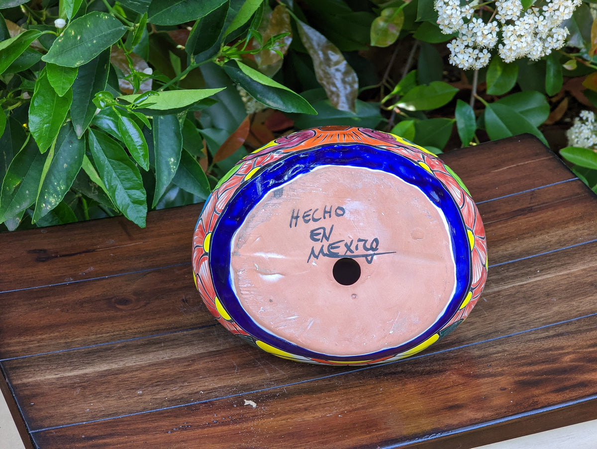 Owl Flower Pot, Talavera Ceramic Planter, Handmade  Pottery, Outdoor Garden Decor, Indoor Planter Home Decor, Unique Gift for Birders
