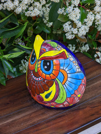 Owl Flower Pot, Talavera Ceramic Planter, Handmade  Pottery, Outdoor Garden Decor, Indoor Planter Home Decor, Unique Gift for Birders