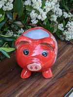 Pig Planter, Talavera Pottery, Ceramic Pig Flower Pot, Home Decor, Small Indoor Outdoor Sunflower Pot, Mexican Pottery, Handmade, Pig Gift