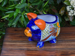 Pig Planter, Talavera Pottery, Ceramic Pig Flower Pot, Home Decor, Small Indoor Outdoor Sunflower Pot, Mexican Pottery, Handmade, Pig Gift