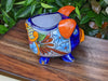 Pig Planter, Talavera Pottery, Ceramic Pig Flower Pot, Home Decor, Small Indoor Outdoor Sunflower Pot, Mexican Pottery, Handmade, Pig Gift