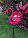 Flamingo Wind Spinner Garden Decor & Pool or Yard Art, Outdoor Decoration Will Rotate Fast on a Windy Day