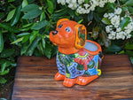 Cute Dog Flower Pot, Talavera Planter, Dog Decor, Flower Pots Outdoor, Dog Decorations, Handmade Mexican Talavera Pottery, Cute Dog Gifts