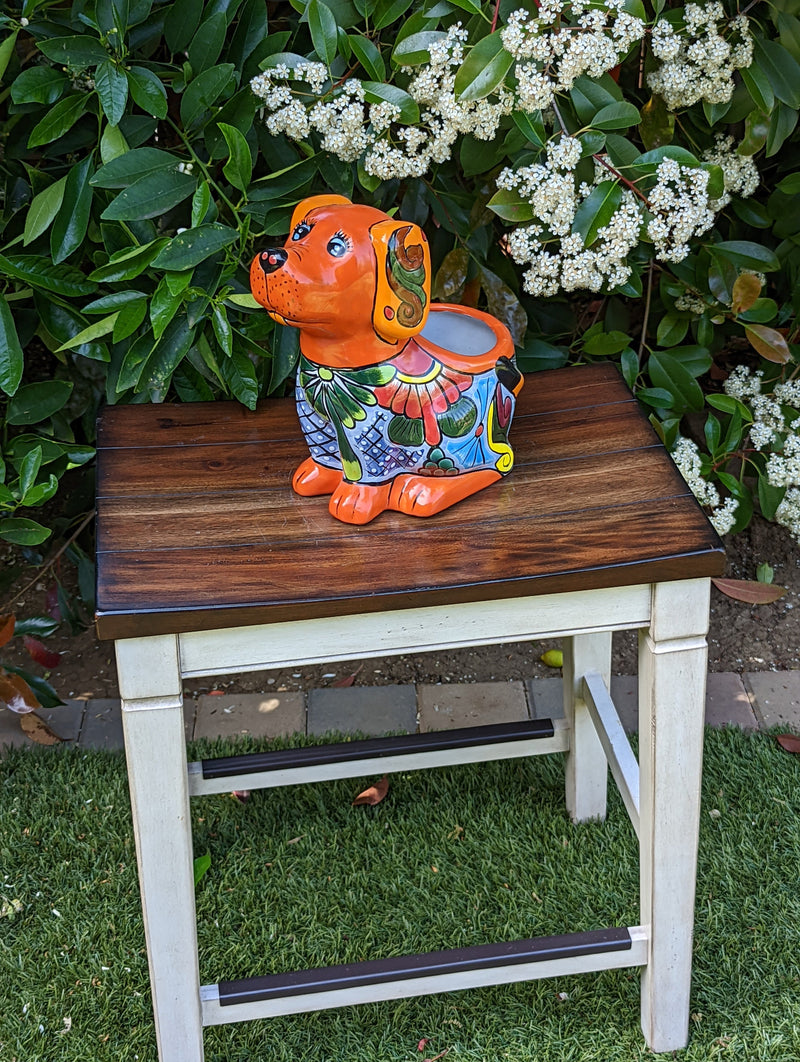 Cute Dog Flower Pot, Talavera Planter, Dog Decor, Flower Pots Outdoor, Dog Decorations, Handmade Mexican Talavera Pottery, Cute Dog Gifts