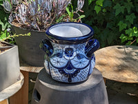 Colorful 10.5" Round Planter, Talavera Ceramic Flower Pot, Handmade Pottery, Outdoor Garden Decor, Indoor Home Decor, Unique Gift
