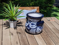 Colorful 10.5" Round Planter, Talavera Ceramic Flower Pot, Handmade Pottery, Outdoor Garden Decor, Indoor Home Decor, Unique Gift