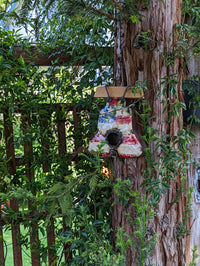 Metal Birdhouse, Unique Patriotic Liberty Bell Style, Outdoor or Indoor, Decorative Birdhouse Decor, Handmade in Mexico