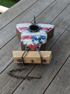 Metal Birdhouse, Unique Patriotic Liberty Bell Style, Outdoor or Indoor, Decorative Birdhouse Decor, Handmade in Mexico