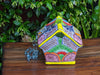 Ceramic Bird Feeder, Talavera Pottery, Decorative Outdoor Hanging Feeder Station, Handmade Mexican Pottery, Attract Wild Birds