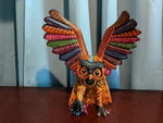 Owl Alebrije, Oaxaca Mexico Folk Art, Handmade Home Decor, Original Wood Sculpture, Carved Animal, Unique Gift, Genuine Original