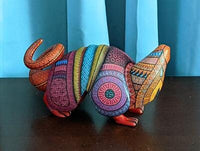 Alebrije Armadillo, Oaxaca, Mexican Folk Art, Handmade Home Decor, Original Wood Sculpture, Carved Animals, Unique Gifts, Armadillo Statue
