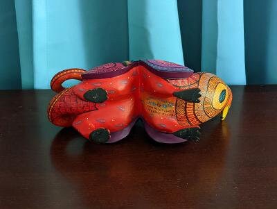 Alebrije Armadillo, Oaxaca, Mexican Folk Art, Handmade Home Decor, Original Wood Sculpture, Carved Animals, Unique Gifts, Armadillo Statue