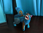 Wolf Alebrije Figurine, Handmade Home Decor, Folk Art from Oaxaca Mexico, Original Wood Sculpture, Carved Animals, Unique Wolf Statue Gift