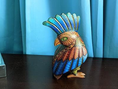 Quail Alebrije, Oaxaca Mexico Folk Art, Handmade Home Decor, Original Wood Sculpture, Carved Animal, Unique Gift, Genuine Original