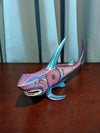 Shark Alebrije Figurine, Handmade Home Decor, Oaxaca Mexico FolkArt, Original Wood Sculpture, Carved Animal, Unique Gift