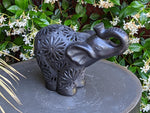 Stunning Elephant Home Decor, Barro Negro, Black Clay, Handmade Mexican Pottery from San Bartolo near Oaxaca, Mexico