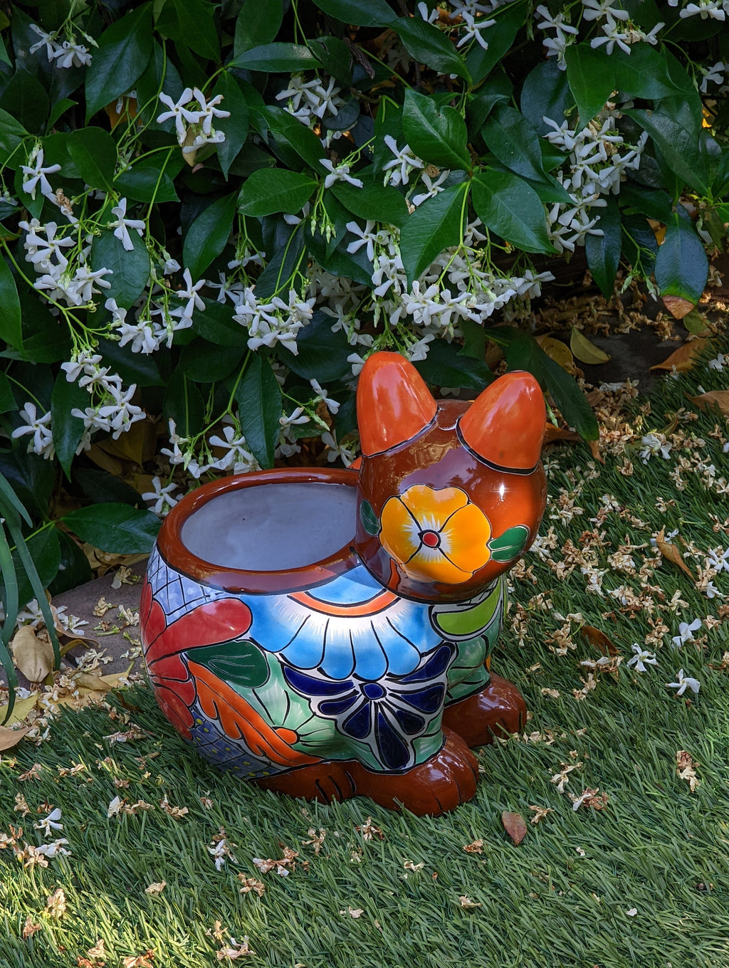 Cute Cat Flower Pot, Talavera Planter, Cat Decor, Flower Pots Indoor, Cat Decorations, Talavera Pottery, Handmade, Cute Cat Gifts