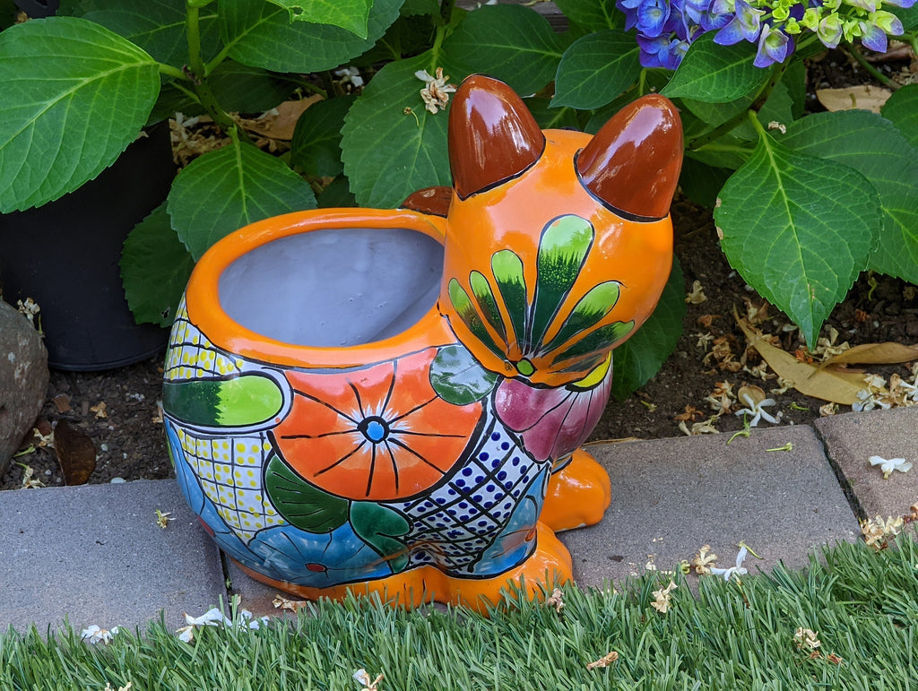 Cute Cat Flower Pot, Talavera Planter, Cat Decor, Flower Pots Indoor, Cat Decorations, Talavera Pottery, Handmade, Cute Cat Gifts