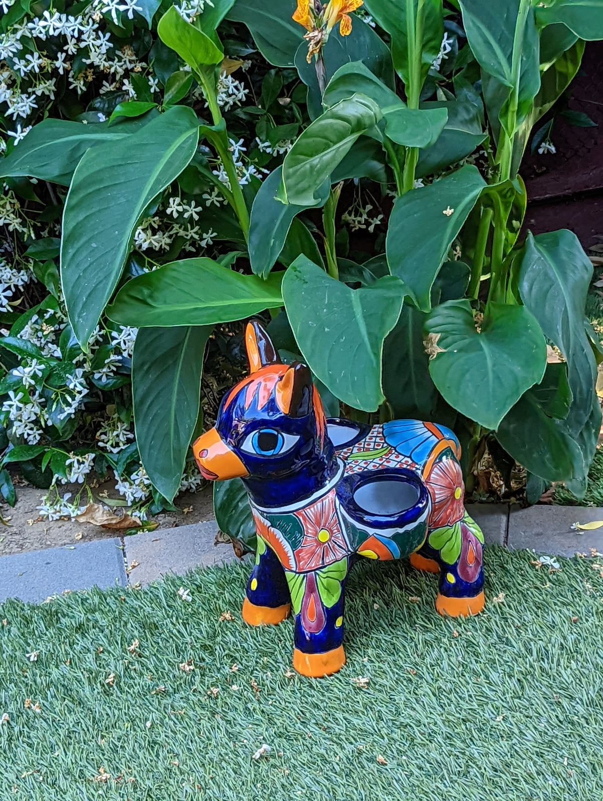 Cute Donkey Planter, Talavera Pottery, Planter Pot Decoration for Indoor Outdoor Home Decor, Handmade Mexican Burro Flower Pot