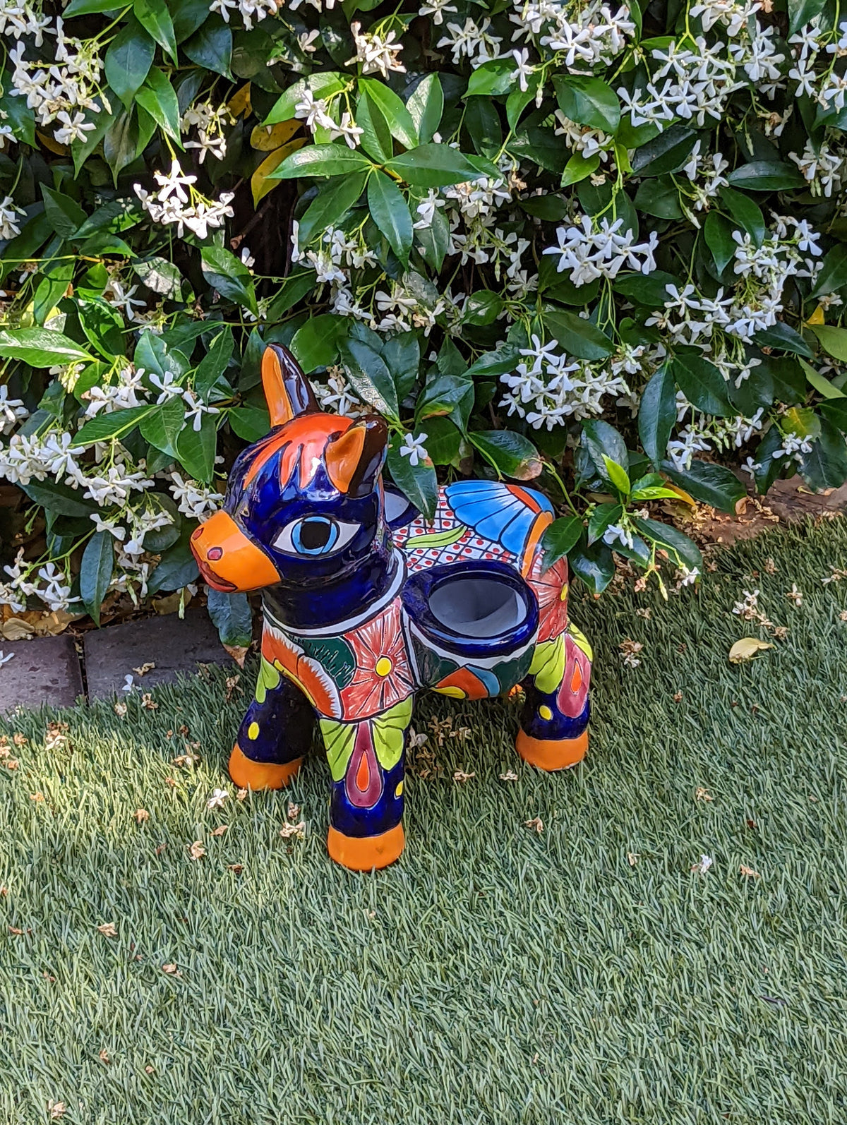 Cute Donkey Planter, Talavera Pottery, Planter Pot Decoration for Indoor Outdoor Home Decor, Handmade Mexican Burro Flower Pot