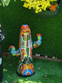 Saguaro Cactus Decor, Mexican Talavera Pottery, Cactus Room Decor - Bedroom, Bathroom, Cactus Decorations, Unique Gift