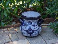 Colorful 10.5" Round Planter, Talavera Ceramic Flower Pot, Handmade Pottery, Outdoor Garden Decor, Indoor Home Decor, Unique Gift