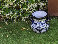 Colorful 10.5" Round Planter, Talavera Ceramic Flower Pot, Handmade Pottery, Outdoor Garden Decor, Indoor Home Decor, Unique Gift