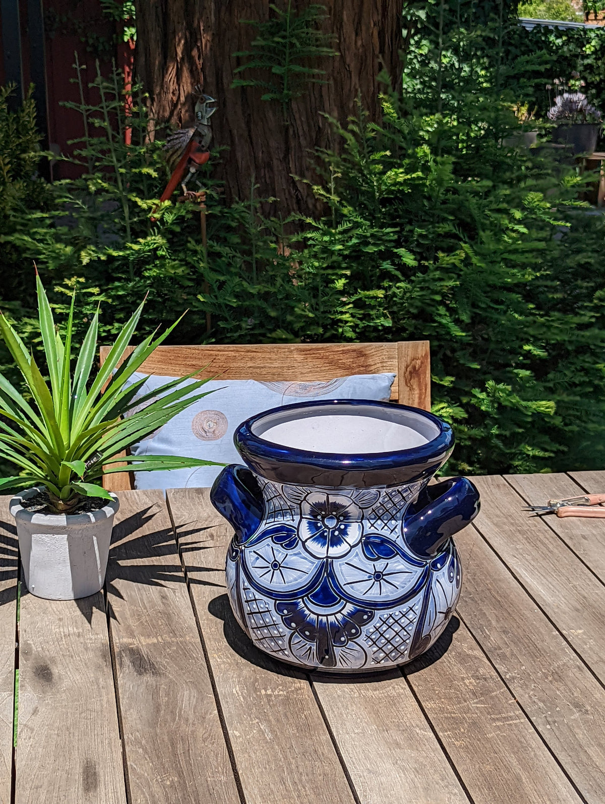 Colorful 10.5" Round Planter, Talavera Ceramic Flower Pot, Handmade Pottery, Outdoor Garden Decor, Indoor Home Decor, Unique Gift