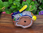 Rabbit Garden Decor, Cute Ceramic Rabbit Gift, Yard & Garden Art, Talavera Pottery, Handmade, Hand Painted, Rabbit Yard Decoration