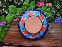 Ceramic Bird Feeder, Talavera Pottery, Decorative Outdoor Hanging Feeder Station w Chain, Handmade Mexican Pottery, Attract Wild Birds