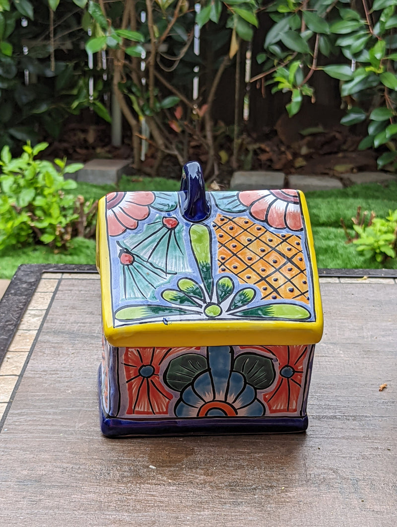 Ceramic Bird Feeder, Talavera Pottery, Decorative Outdoor Hanging Feeder Station, Handmade Mexican Pottery, Attract Wild Birds