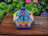 Ceramic Bird Feeder, Talavera Pottery, Decorative Outdoor Hanging Feeder Station, Handmade Mexican Pottery, Attract Wild Birds