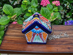 Ceramic Bird Feeder, Talavera Pottery, Decorative Outdoor Hanging Feeder Station, Handmade Mexican Pottery, Attract Wild Birds