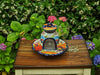 Ceramic Bird Feeder, Talavera Pottery, Decorative Outdoor Hanging Feeder Station w Chain, Handmade Mexican Pottery, Attract Wild Birds