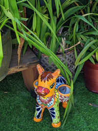 Cute Donkey Planter, Talavera Pottery, Planter Pot Decoration for Indoor Outdoor Home Decor, Handmade Mexican Burro Flower Pot
