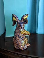 Rabbit Fusion Alebrije Figurine, Handmade Home Decor, Folk Art from Oaxaca Mexico, Original Wood Sculpture, Carved Animals, Unique Rabbit