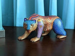 Bear Alebrije Figurine, Handmade Home Decor, Folk Art from Oaxaca Mexico, Original Wood Sculpture, Carved Animals, Unique Bear Statue Gif