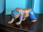 Bear Alebrije Figurine, Handmade Home Decor, Folk Art from Oaxaca Mexico, Original Wood Sculpture, Carved Animals, Unique Bear Statue Gif