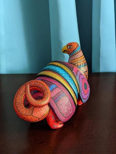 Alebrije Armadillo, Oaxaca, Mexican Folk Art, Handmade Home Decor, Original Wood Sculpture, Carved Animals, Unique Gifts, Armadillo Statue