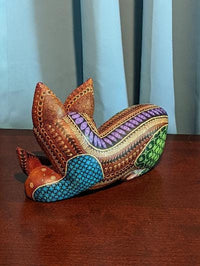 Fox Alebrije Figurine, Handmade Home Decor, Folk Art from Oaxaca Mexico, Original Wood Sculpture, Carved Animals, Unique Fox Statue