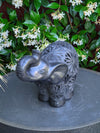 Stunning Elephant Home Decor, Barro Negro, Black Clay, Handmade Mexican Pottery from San Bartolo near Oaxaca, Mexico