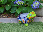 Frog Flower Pot, Colorful Ceramic Planter, Talavera Pottery, Indoor Outdoor Planter, Talavera Pot, Mexican Planter, Handmade Frog Pot