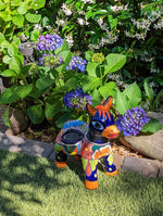 Cute Donkey Planter, Talavera Pottery, Planter Pot Decoration for Indoor Outdoor Home Decor, Handmade Mexican Burro Flower Pot