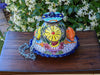 Ceramic Bird Feeder, Talavera Pottery, Decorative Outdoor Hanging Feeder Station w Chain, Handmade Mexican Pottery, Attract Wild Birds