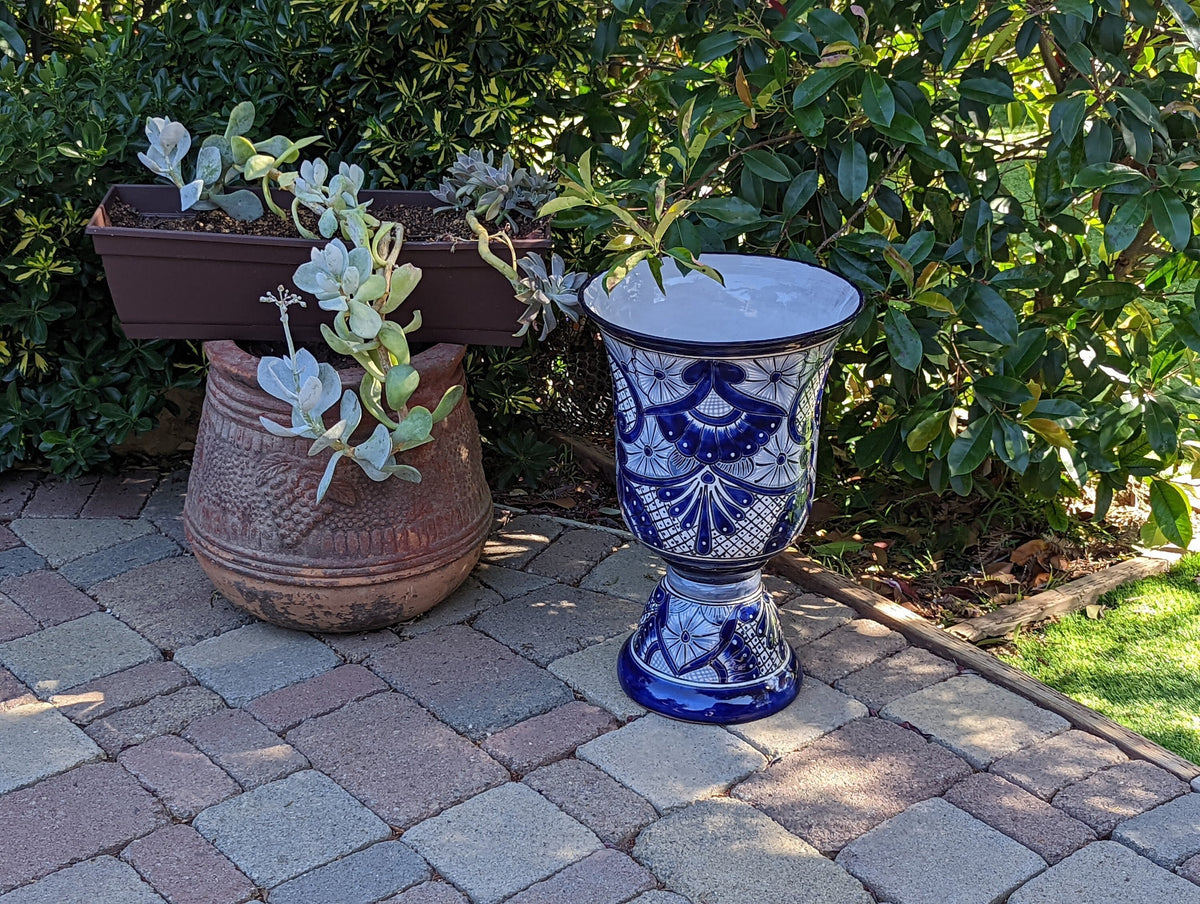 tall flower pots ceramic Colorful 22" Tall Flower Pot, Talavera Ceramic Planter, Handmade Potte – LUV2BRD