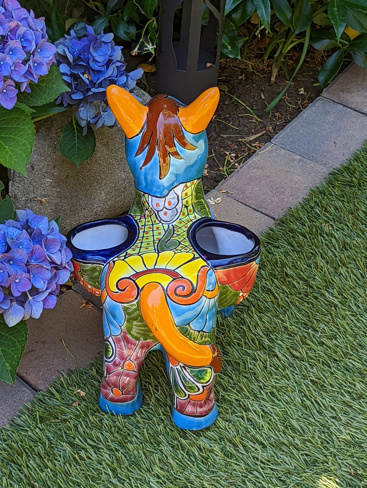 Cute Donkey Planter, Talavera Pottery, Planter Pot Decoration for Indoor Outdoor Home Decor, Handmade Mexican Burro Flower Pot