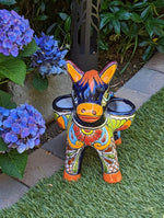 Cute Donkey Planter, Talavera Pottery, Planter Pot Decoration for Indoor Outdoor Home Decor, Handmade Mexican Burro Flower Pot