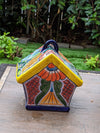 Ceramic Bird Feeder, Talavera Pottery, Decorative Outdoor Hanging Feeder Station, Handmade Mexican Pottery, Attract Wild Birds