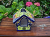 Ceramic Bird Feeder, Talavera Pottery, Decorative Outdoor Hanging Feeder Station, Handmade Mexican Pottery, Attract Wild Birds, Sold AS IS