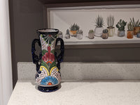 Flower Vase Home Decor, Talavera Mexican Pottery, Ceramic Vase, Hand Painted Decorative Vase, Colorful Home Decor, Wedding Gift